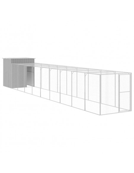 Pollaio Area Corsa Grigio Chiaro 165x1067x181cm Acciaio Zincato