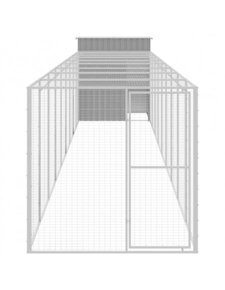 Pollaio Area Corsa Grigio Chiaro 165x1067x181cm Acciaio Zincato