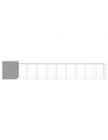 Pollaio Area Corsa Grigio Chiaro 165x1067x181cm Acciaio Zincato