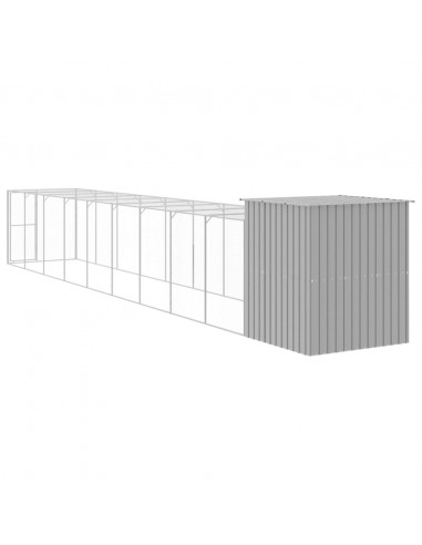 Pollaio Area Corsa Grigio Chiaro 165x1067x181cm Acciaio Zincato