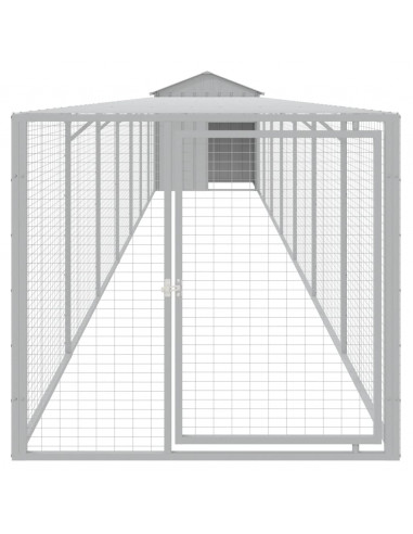 Pollaio Area Corsa Grigio Chiaro 117x813x123 cm Acciaio Zincato