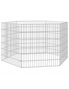 Conigliera con 6 Pannelli 54x60 cm Ferro Zincato 2