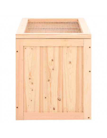Gabbia per Criceti 60x35,5x42 cm in Legno Massello di Abete