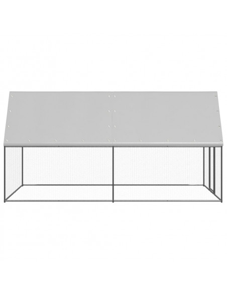 Gabbia per Polli da Esterno 2x4x2 m in Acciaio Zincato