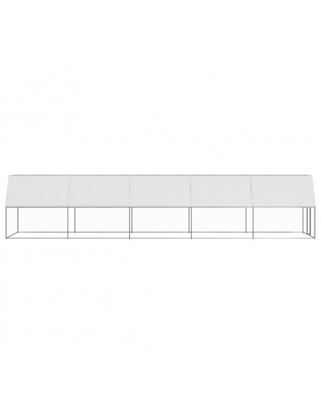 Gabbia per Polli da Esterno 2x10x2 m in Acciaio Zincato
