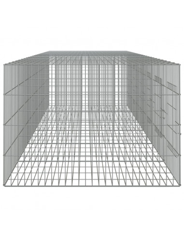 Conigliera con 6 Pannelli 327x79x54 cm Ferro Zincato