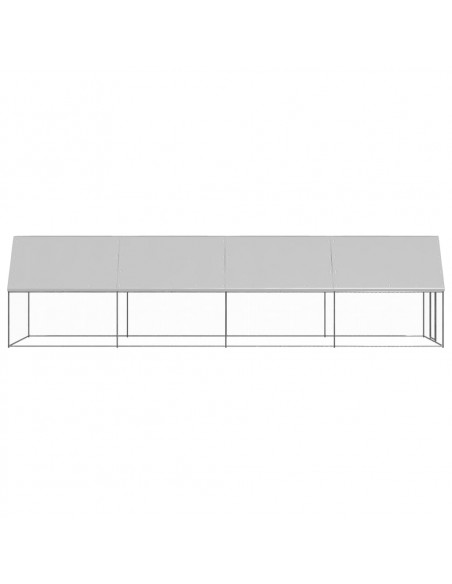 Gabbia per Polli da Esterno 2x8x2 m in Acciaio Zincato