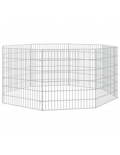 Conigliera con 8 Pannelli 54x60 cm Ferro Zincato 2