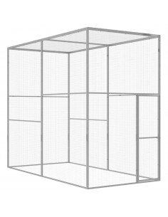 Gabbia per Gatti 3x1,5x2,5 m in Acciaio Zincato 2