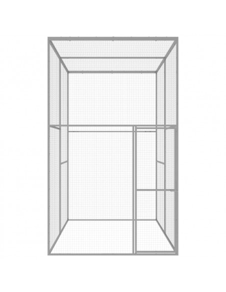 Gabbia per Gatti 3x1,5x2,5 m in Acciaio Zincato