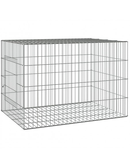 Conigliera 78x54x54 cm Ferro Zincato