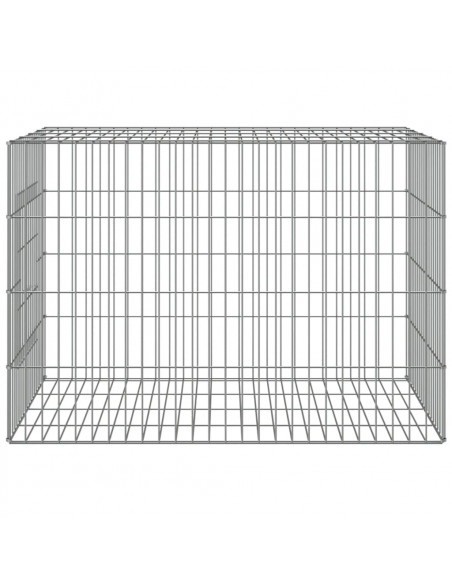 Conigliera 78x54x54 cm Ferro Zincato