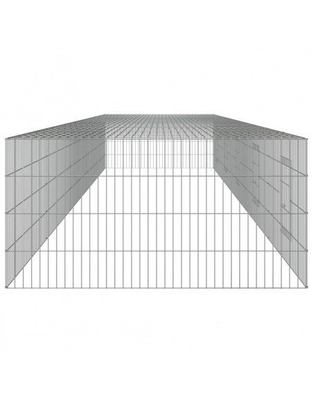 Conigliera con 5 Pannelli 541x109x54 cm Ferro Zincato