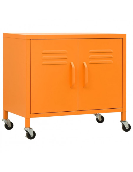 Armadietto Arancione 60x35x56 cm in Acciaio