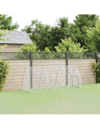 Gabbia per Polli Argento 300x105x120 cm in Acciaio Zincato