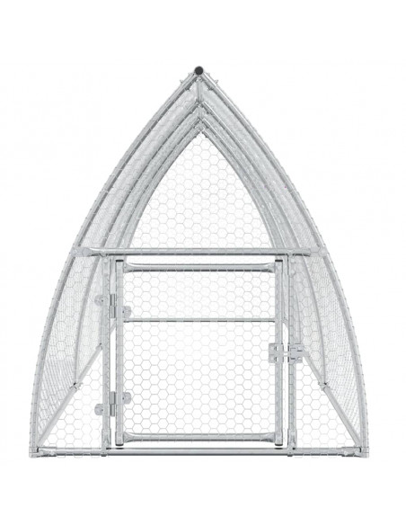 Gabbia per Polli Argento 300x105x120 cm in Acciaio Zincato