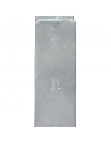 Picchetti per Recinzione 6 pz Argento 7x6x60 cm Acciaio Zincato