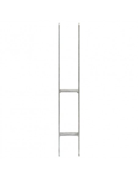 Picchetti per Recinzione 6 pz Argento 8x6x60 cm Acciaio Zincato