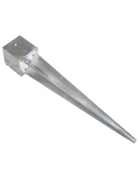 Picchetti di Terra 6 pz Argento 14x14x91 cm in Acciaio Zincato