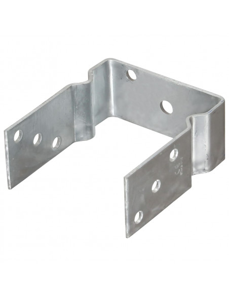 Picchetti per Recinzione 6 pz Argento 12x6x15cm Acciaio Zincato