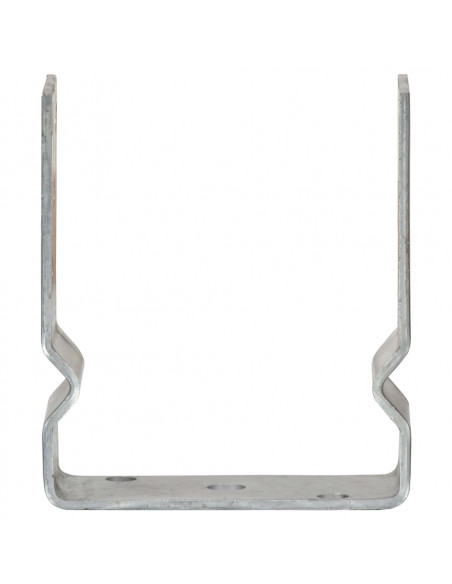 Picchetti per Recinzione 6 pz Argento 12x6x15cm Acciaio Zincato