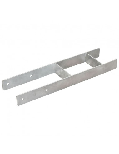 Picchetti per Recinzione 6 pz Argento 14x6x60cm Acciaio Zincato