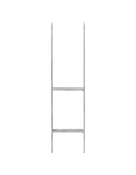 Picchetti per Recinzione 6 pz Argento 14x6x60cm Acciaio Zincato