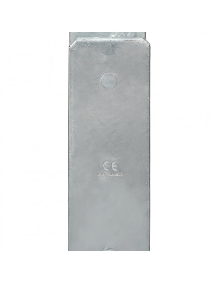 Picchetti per Recinzione 6 pz Argento 14x6x60cm Acciaio Zincato