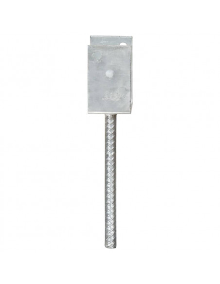 Picchetti per Recinzione 6 pz Argento 14x6x30cm Acciaio Zincato