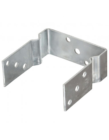 Picchetti per Recinzione 6 pz Argento 14x6x15cm Acciaio Zincato