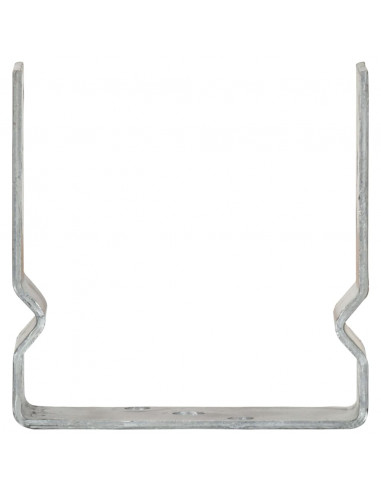 Picchetti per Recinzione 6 pz Argento 14x6x15cm Acciaio Zincato