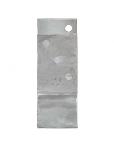 Picchetti per Recinzione 6 pz Argento 14x6x15cm Acciaio Zincato