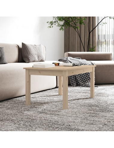 Tavolino da Salotto 80x50x40 cm Legno Massello di Pino