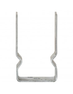 Picchetti per Recinzione 6 pz Argento 8x6x15 cm Acciaio Zincato 2