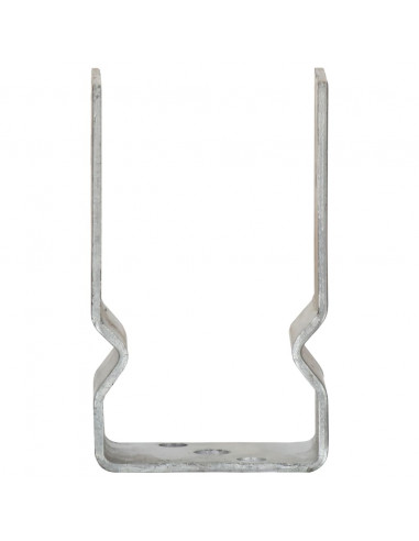 Picchetti per Recinzione 6 pz Argento 8x6x15 cm Acciaio Zincato