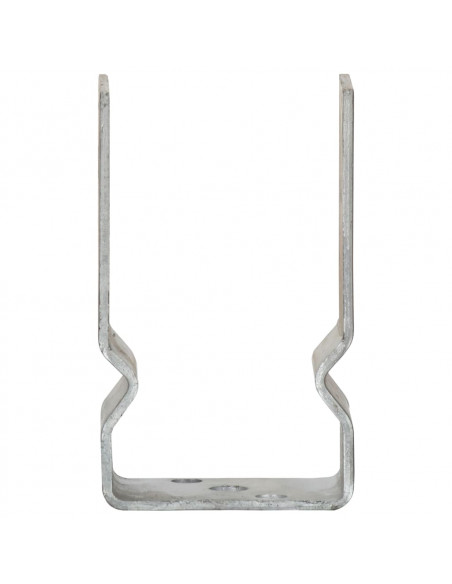 Picchetti per Recinzione 6 pz Argento 8x6x15 cm Acciaio Zincato