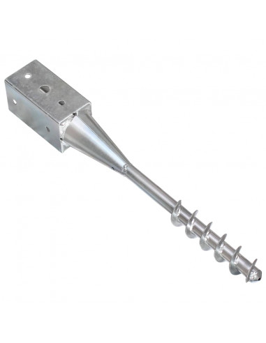 Picchetti di Terra 2 pz Argento 7x7x56 cm in Acciaio Zincato