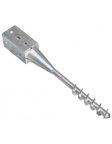 Picchetti di Terra 6 pz Argento 7x7x56 cm in Acciaio Zincato
