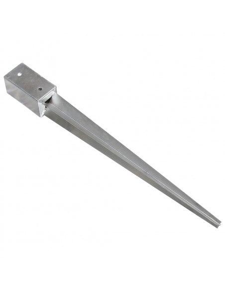 Picchetti di Terra 12 pz Argento 7x7x75 cm Acciaio Galvanizzato