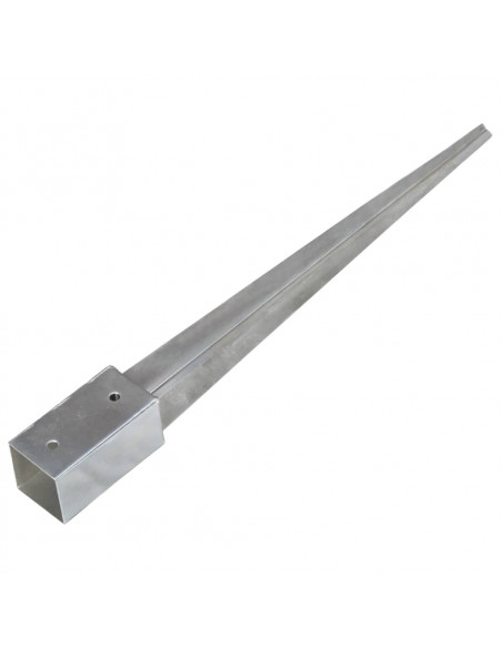 Picchetti di Terra 12 pz Argento 7x7x75 cm Acciaio Galvanizzato