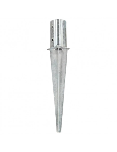 Picchetti di Terra 6 pz Argento 8x61 cm in Acciaio Zincato