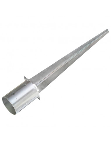 Picchetti di Terra 2 pz Argento 10x76 cm in Acciaio Zincato