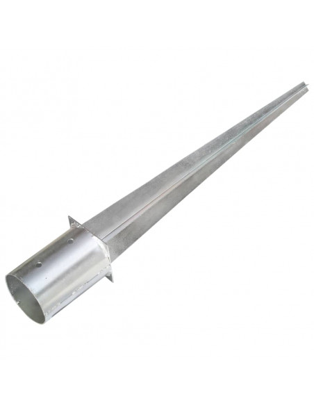 Picchetti di Terra 2 pz Argento 10x76 cm in Acciaio Zincato