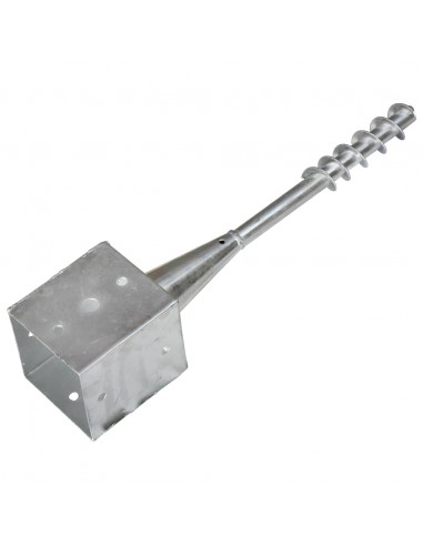 Picchetti di Terra 6 pz Argento 12x12x56 cm in Acciaio Zincato