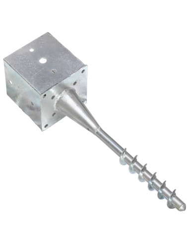 Picchetti di Terra 6 pz Argento 14x14x58 cm in Acciaio Zincato