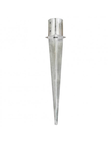 Picchetti di Terra 2 pz Argento 12x91 cm in Acciaio Zincato
