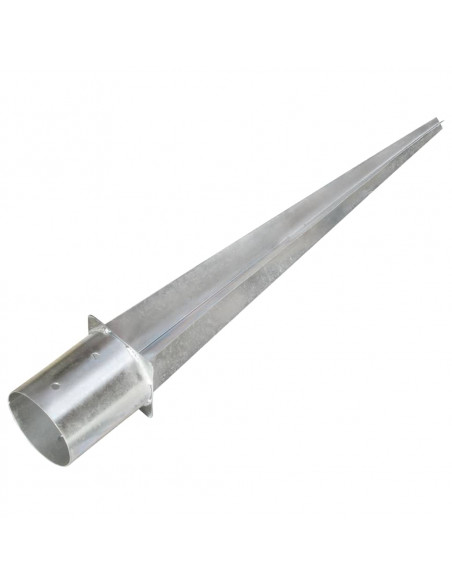 Picchetti di Terra 2 pz Argento 12x91 cm in Acciaio Zincato
