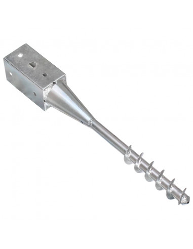 Picchetti di Terra 2 pz Argento 10x10x57 cm in Acciaio Zincato