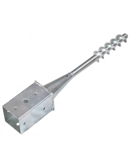 Picchetti di Terra 2 pz Argento 8x8x57 cm in Acciaio Zincato