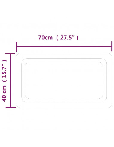 Specchio da Bagno con Luci LED 70x40 cm